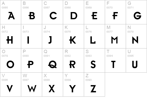 Ambient uppercase A-Z preview