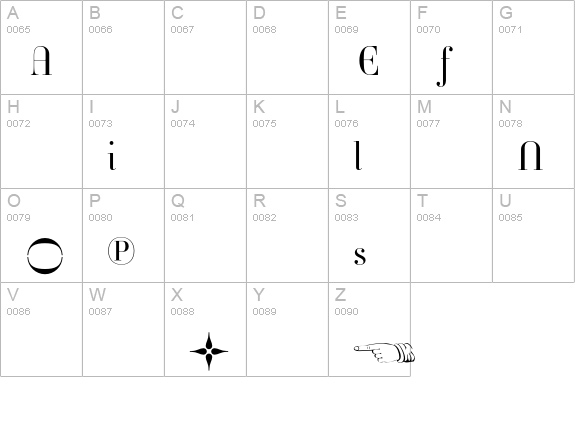 Ambroise Alternates Light uppercase A-Z preview