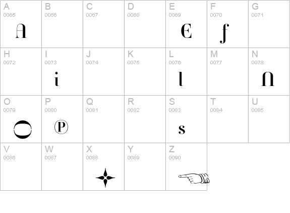Ambroise Alternates Regular uppercase A-Z preview