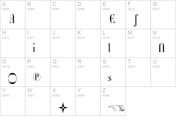 Ambroise Firmin Alternates Light uppercase A-Z preview