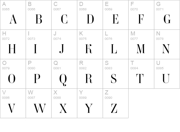 Ambroise Light uppercase A-Z preview