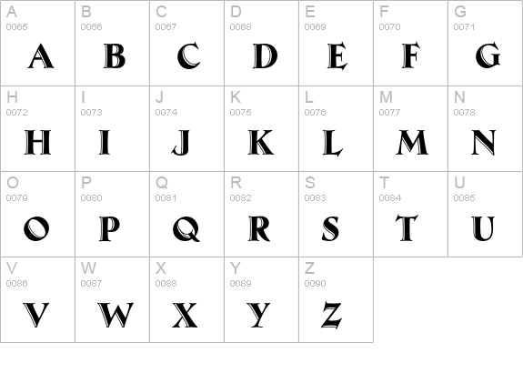 Ambrose Std uppercase A-Z preview