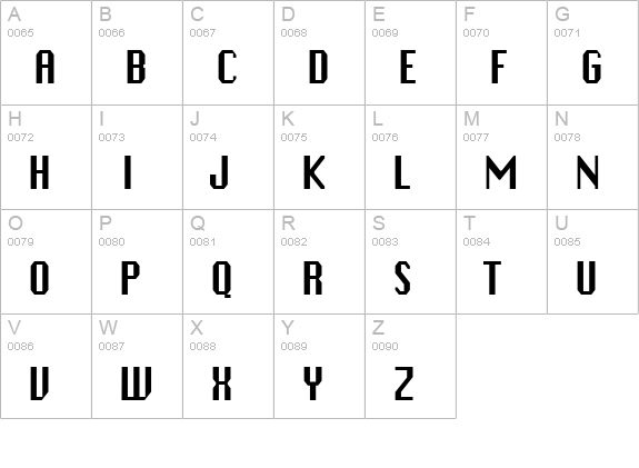Ambush-Condensed Normal uppercase A-Z preview
