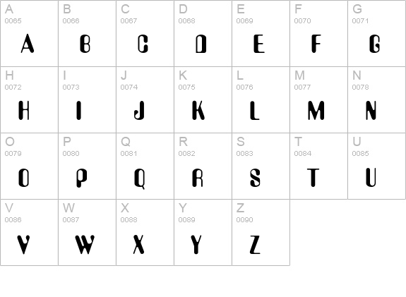 Amelia-Normal uppercase A-Z preview