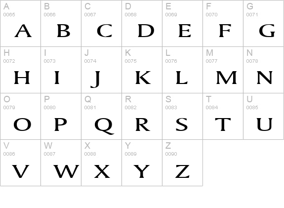 Ameretto Extended Normal uppercase A-Z preview