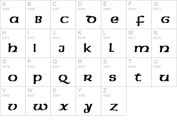 American Bold uppercase A-Z preview