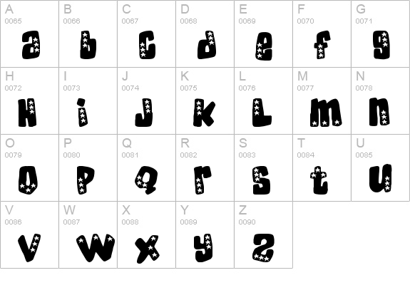 American Donuts uppercase A-Z preview