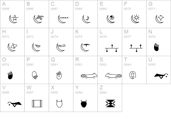 American Indian uppercase A-Z preview
