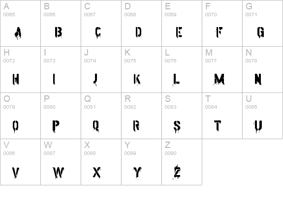 American Life uppercase A-Z preview