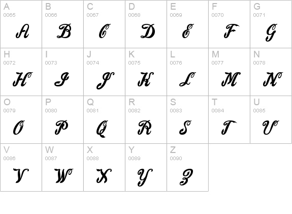 American Pop Plain uppercase A-Z preview
