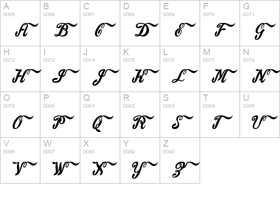 American Pop Two uppercase A-Z preview