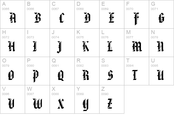 American Text uppercase A-Z preview