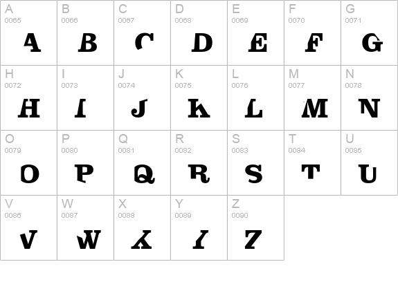 AmericanAnalogSet uppercase A-Z preview