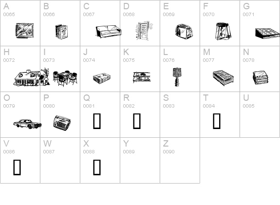 AmericanCheese uppercase A-Z preview