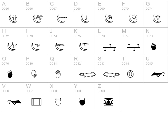 AmericanIndian uppercase A-Z preview