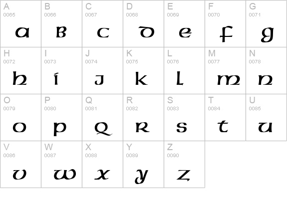 AmericanUncD uppercase A-Z preview