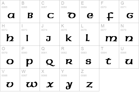 AmericanUncialInitialsBold uppercase A-Z preview