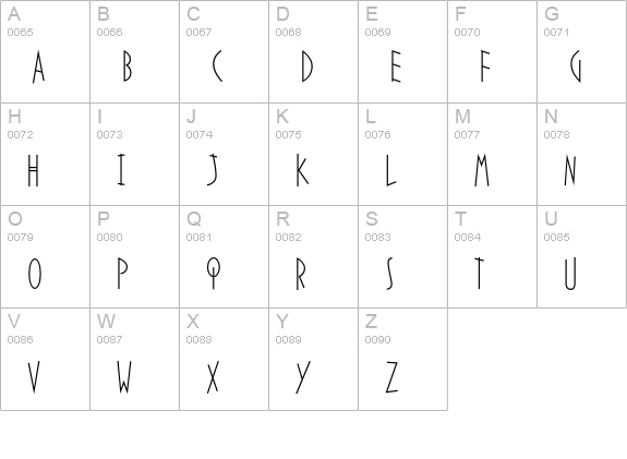 Amethyst uppercase A-Z preview