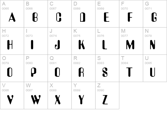 Amethyst Regular uppercase A-Z preview
