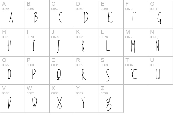 Amethyst Zucchini uppercase A-Z preview