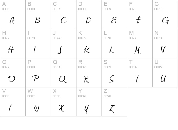 Amienne uppercase A-Z preview