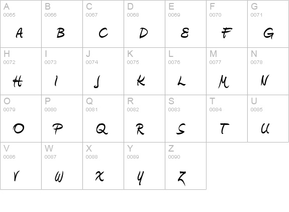 Amienne Bold uppercase A-Z preview