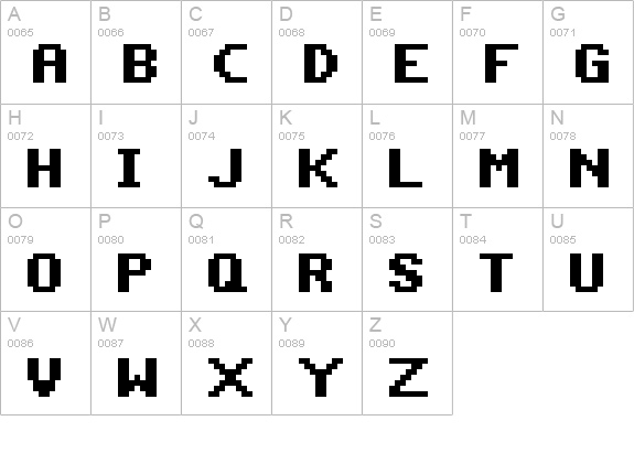 Amiga Forever Pro2 uppercase A-Z preview