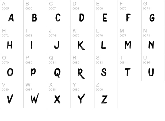 Amigirl Sans Swash uppercase A-Z preview