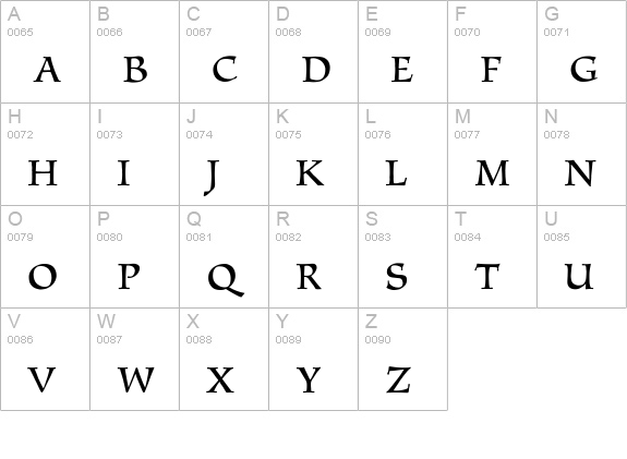 Amigo uppercase A-Z preview