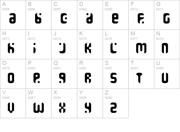 Amina uppercase A-Z preview