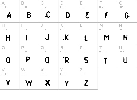 Ammonia uppercase A-Z preview
