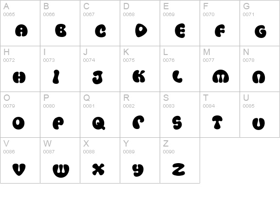 Amoeba-Bold uppercase A-Z preview