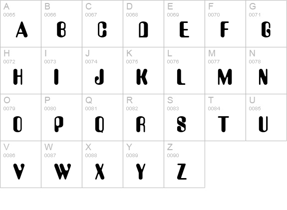 Amos Bold uppercase A-Z preview