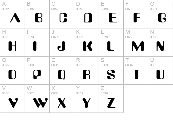 Amos Extended Normal uppercase A-Z preview
