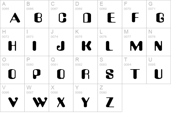 AmosExtended Normal uppercase A-Z preview