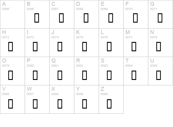 AmphibiPrint uppercase A-Z preview