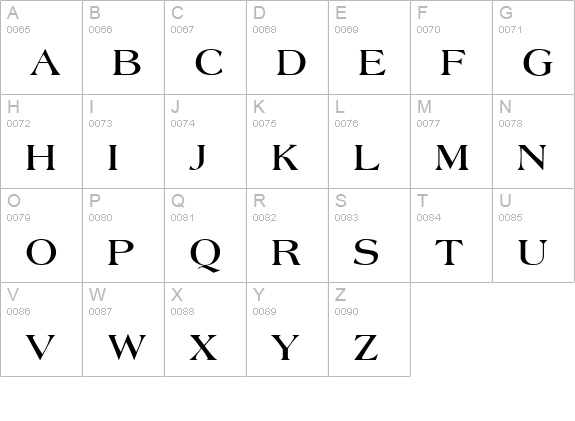 Amphion Bold uppercase A-Z preview