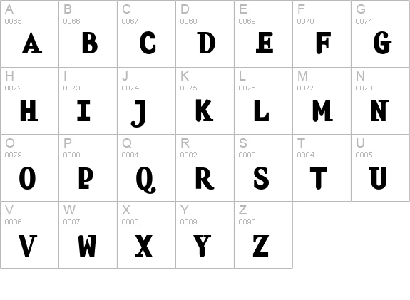 AmplifierBoldSmallCaps uppercase A-Z preview