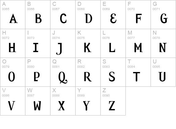 AmplifierLightLigatures uppercase A-Z preview