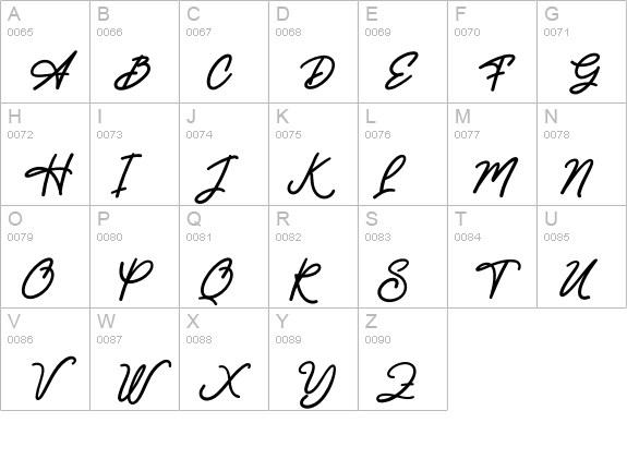 Amstelveen uppercase A-Z preview