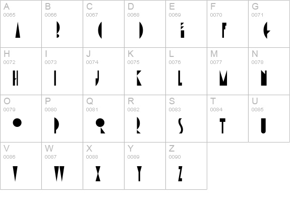 AmsterdamTangram uppercase A-Z preview