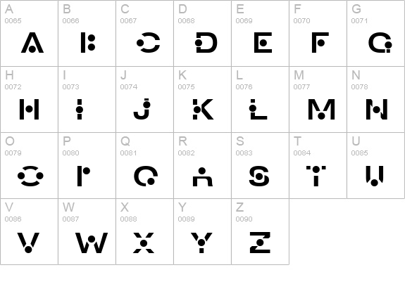 An Creon uppercase A-Z preview
