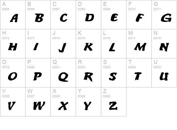 An ode to noone uppercase A-Z preview