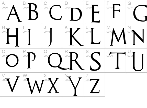 An Unfortunate Event uppercase A-Z preview