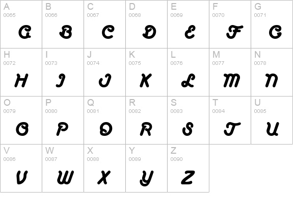 Anaconda Regular uppercase A-Z preview