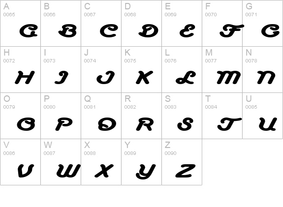 AnacondaExpanded Regular uppercase A-Z preview