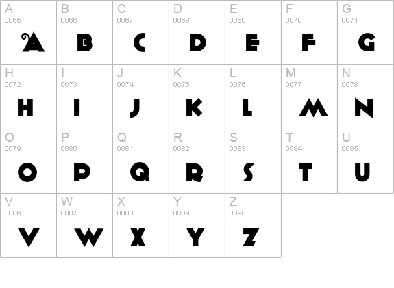 Anagram NF uppercase A-Z preview