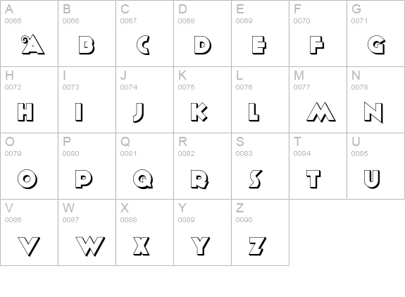 Anagram Shadow NF uppercase A-Z preview