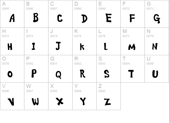 ananda uppercase A-Z preview