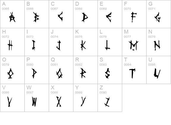 AnarK uppercase A-Z preview